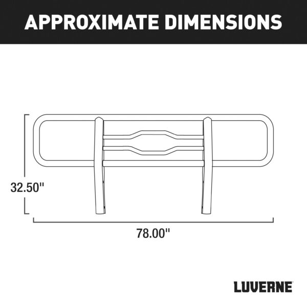 Luverne Black Steel 2" Tubular Grille Guard, Select Chevrolet Silverado, GMC Sierra 1500 - Image 3