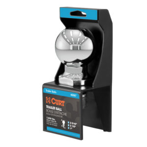 CURT 2-5/16" Trailer Ball (1" x 2-1/8" Shank, 7,500 lbs., Chrome, Packaged) - 40067