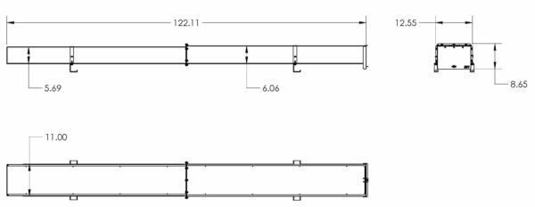 Aluminum Conduit Carrier - 8-in x 12-in x 122-in - Image 2