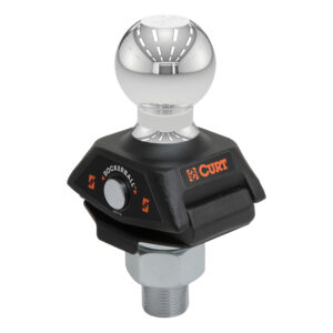 CURT RockerBall 2" Cushion Hitch Trailer Ball (1" Shank, 7,500 lbs, Packaged) - 40247