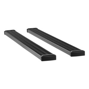 Luverne Grip Step 7" x 88" Black Aluminum Running Boards, XD Brackets, Select Ford Crew