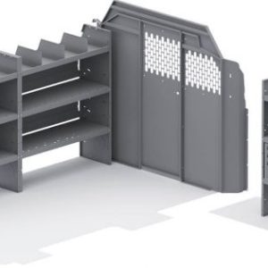 Commercial Bin Shelving Package for Ford Transit - 130-in WB - Low Roof