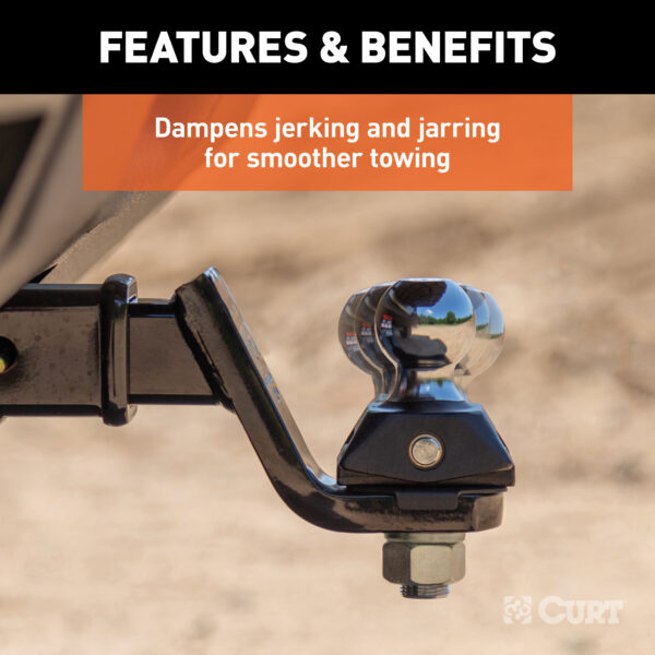 CURT RockerBall Cushion Hitch with 2" Ball (2" Shank, 7,500 lbs., 3" Drop) - 45143 - Image 4