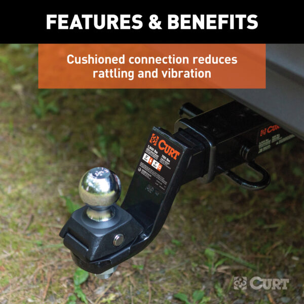 CURT RockerBall Cushion Hitch with 2" Ball (2" Shank, 7,500 lbs., 3" Drop) - 45143 - Image 5