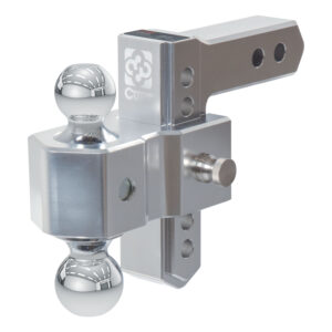 CURT AlumaLite Adjustable Aluminum Hitch with Dual Ball, 5-1/2" Drop - 45363