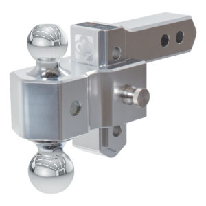 CURT AlumaLite Adjustable Aluminum Hitch with Dual Ball, 3-1/2" Drop - 45364