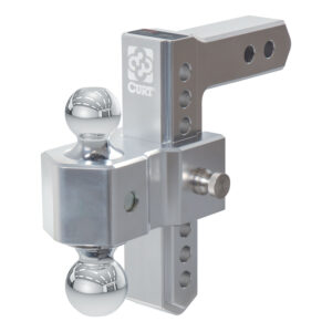 CURT AlumaLite Adjustable Aluminum Hitch with Dual Ball, 7-1/2" Drop - 45365