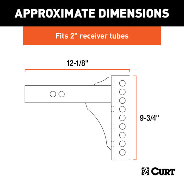CURT Replacement 2" Channel Mount Shank (Fits #45900 or #45907, 14,000 lbs.) - 45910 - Image 4