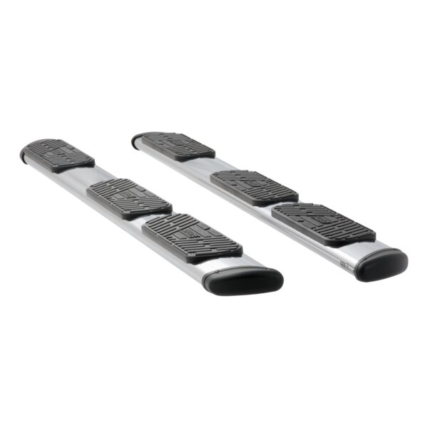 Luverne Regal 7 Polished Stainless 113" Oval W2W Steps, Select Ford F-150 Ext, 8' Bed
