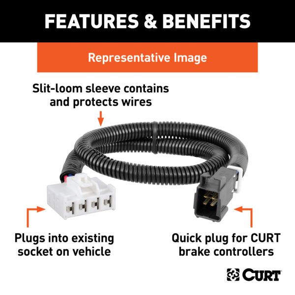 CURT Brake Controller Harness, Select Ram 1500, 2500, 3500, 4500, 5500 (Packaged) - 51458 - Image 2