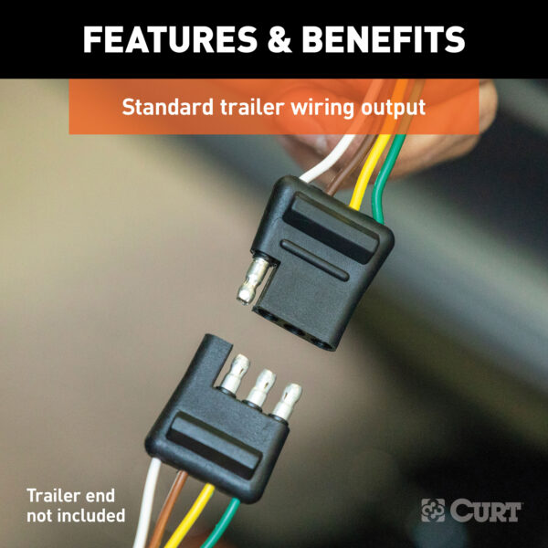 CURT Custom Wiring Harness, 4-Way Flat Output, Select Ford Transit Connect - 56218 - Image 3