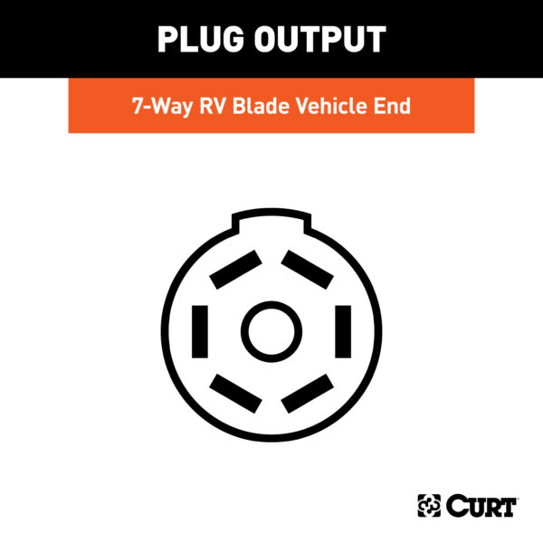 CURT Custom Wiring, 7-Way RV Blade, Select Ford F-250, F-350, F-450, F-550, F-650 - 56443 - Image 4