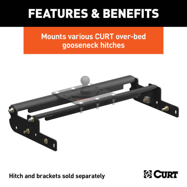 CURT Over-Bed Gooseneck Installation Brackets, Select Ford F-250, F-350, F-450 - 61332 - Image 3