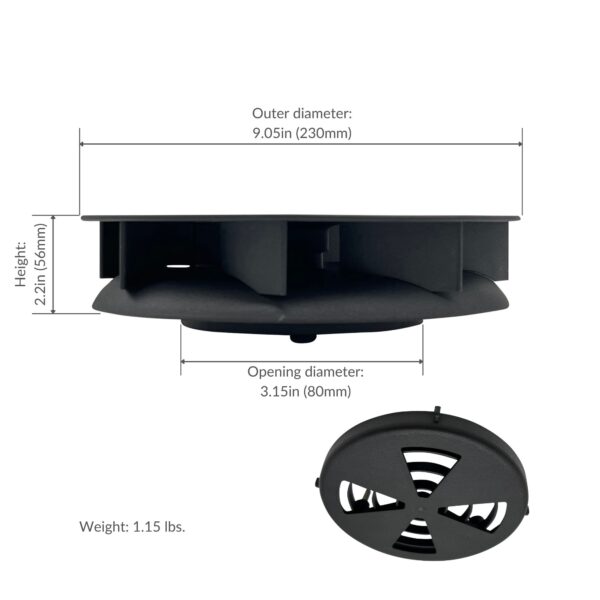 Slim-Matic Aerator/Ventilator Cargo Van Roof Vent - Round Shutter - Image 6