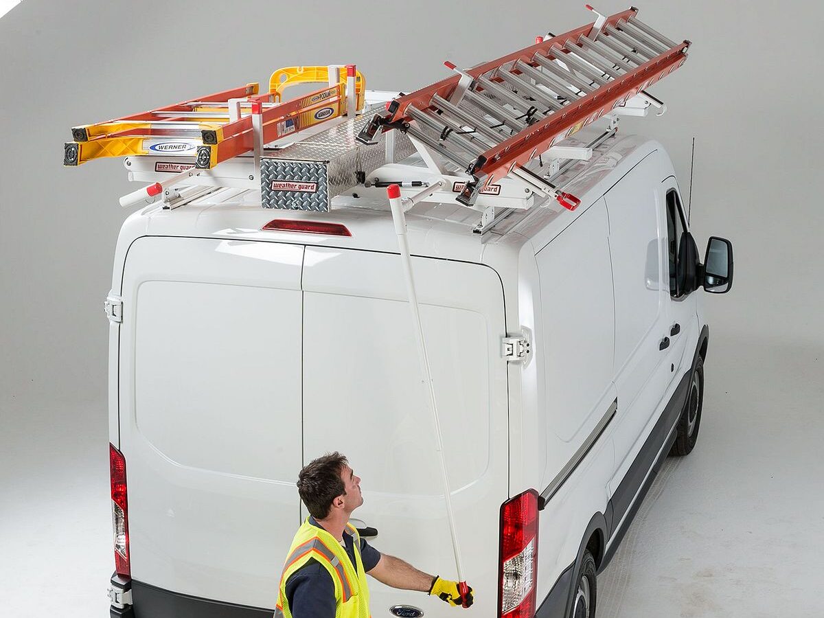 Weather Guard EZGLIDE2 ladder rack for work vans