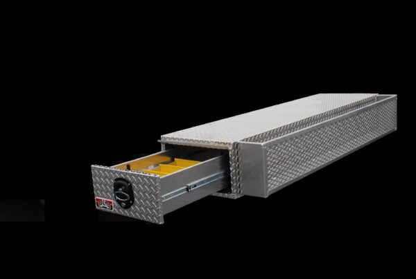 Brute Flatbed Truck Box with Drawer and Mesh Basket