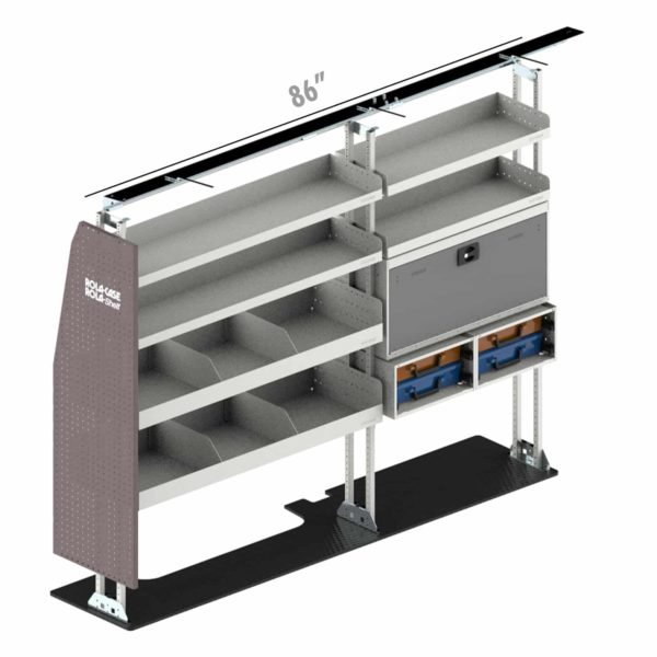 Rola-Case General Bin Package for Ford Transit - 130-in WB - Mid Roof - Image 3