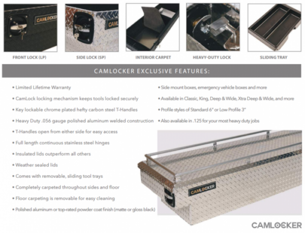 CamLocker Crossover Tool Box - 71-in - Standard Lid - Extra Deep & Wide - Image 3
