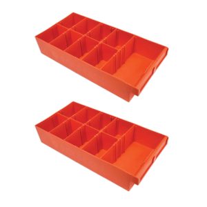 Rola-Case Plastic Bins - 7.9" W x 3.1" H x 15.4" D  (2 Pack)