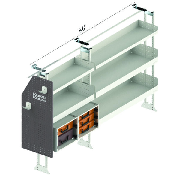 Rola-Case Drivers Side Electrical Bin Package - Low Roof Full Size Vans