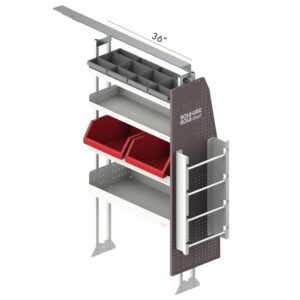 Rola-Case Passenger Side Electrical Bin Package - Mid Roof Full Size Vans