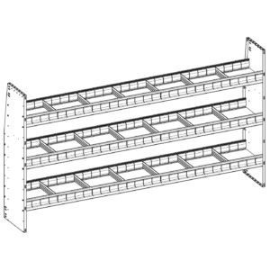 Aluminum Adjustable 3 Shelf Unit - 84" W x 48" H x 13" D