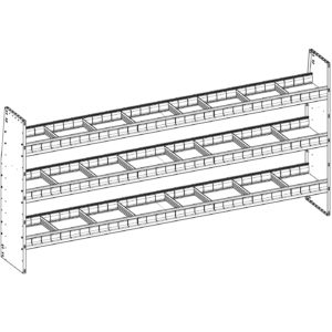 Aluminum Adjustable 3 Shelf Unit - 90" W x 48" H x 13" D