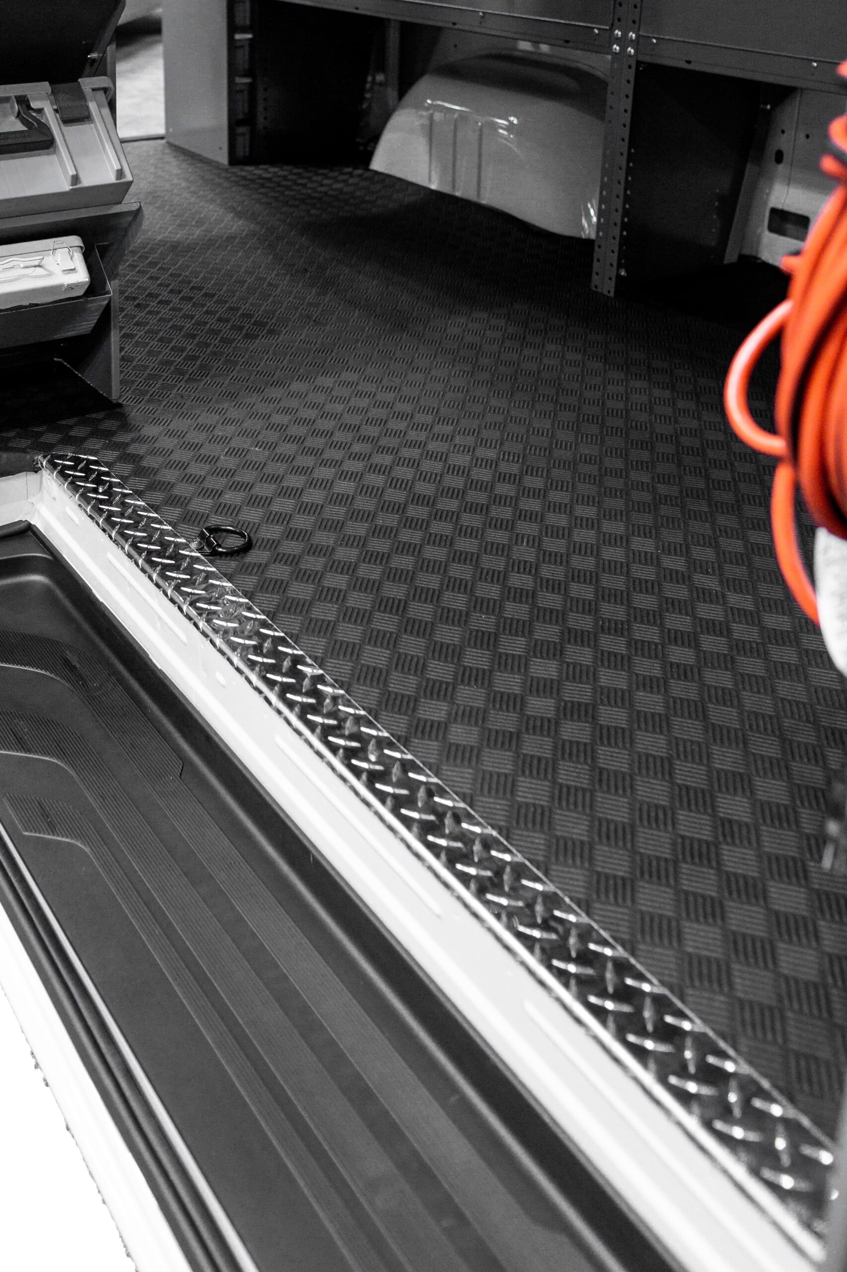 AutoMat-Bar Rubber Floor Mat with Aluminum Sill Set for Chevy/GMC  Express/Savana Cargo Vans - Upfit Supply