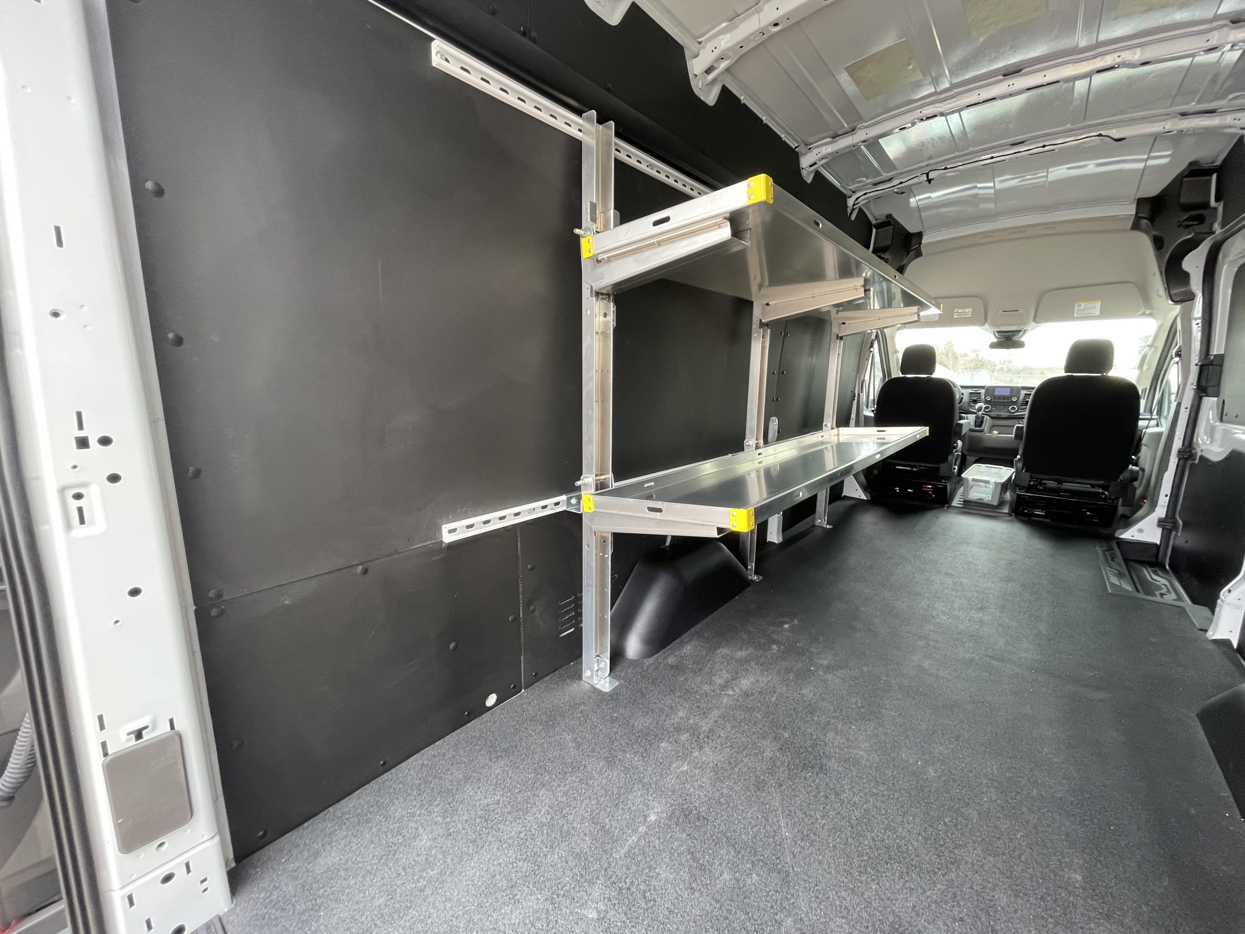 EZ Folding Shelves for ProMaster and Transit Medium Roof Vans EZ Stak