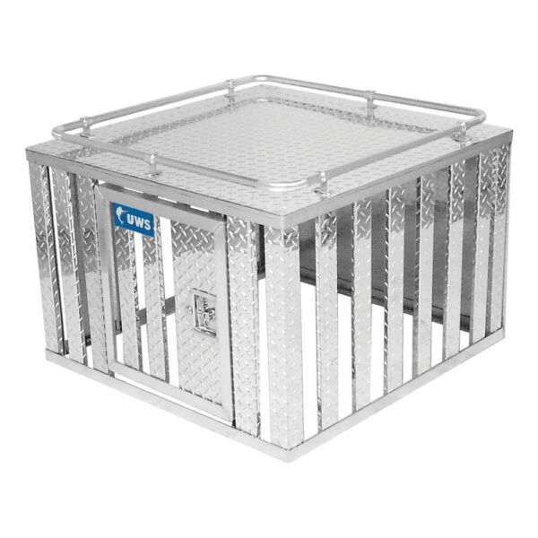 UWS Bright Aluminum 36" X 36" Single-Door Dog Box