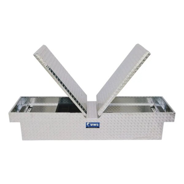UWS Bright Aluminum 63" Gull Wing Crossover Truck Tool Box - Image 2