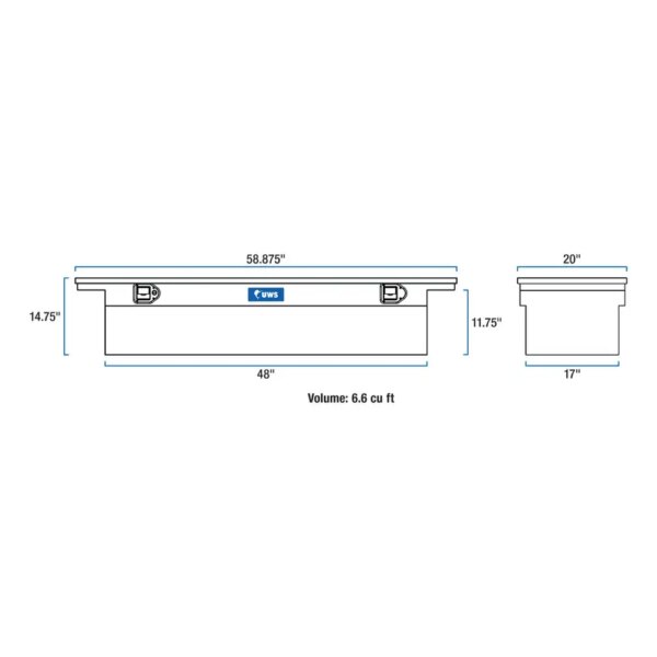 UWS Crossover Tool Box - 58-in - Low Profile Lid - Image 2