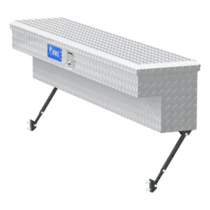 UWS 60" Truck Side Tool Box - Bright Aluminum, With Space-Saving Legs
