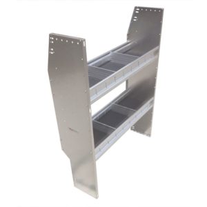 Aluminum Adjustable 2 Shelf Unit - 36" W x 46" H x 13" D